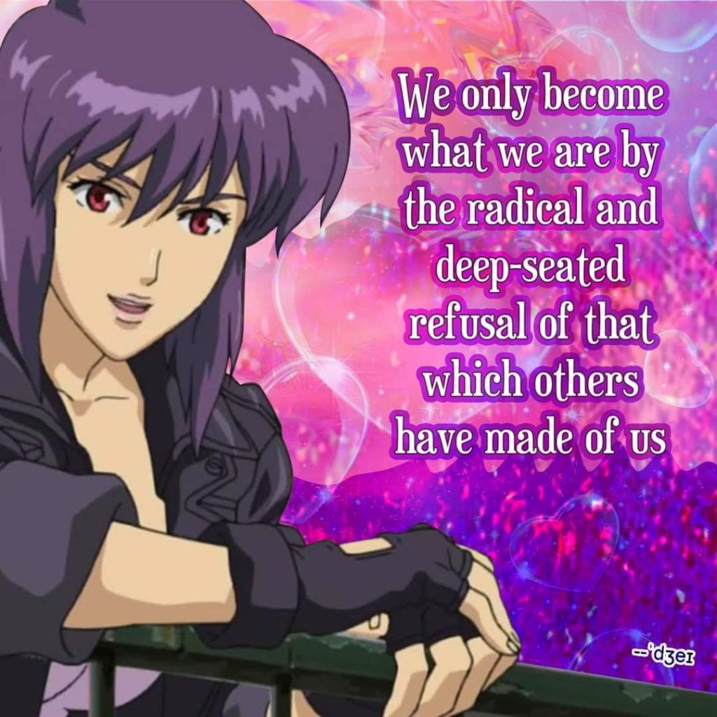 Major Motoko Kusanagi quotes Sartre